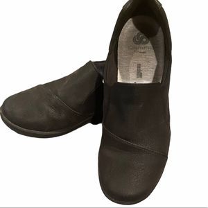 Clarks Cloud Stepper Black Slip On Shoe Size 8.5